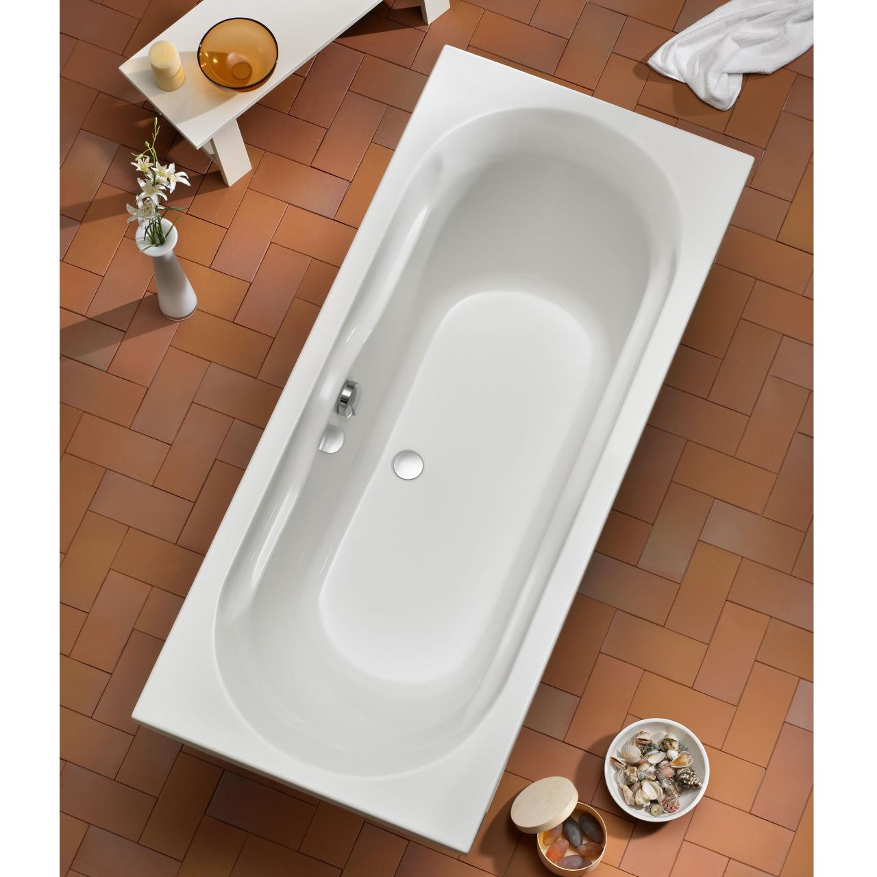 Ottofond Rechteckbadewanne Madera mit Whirlpoolsystem