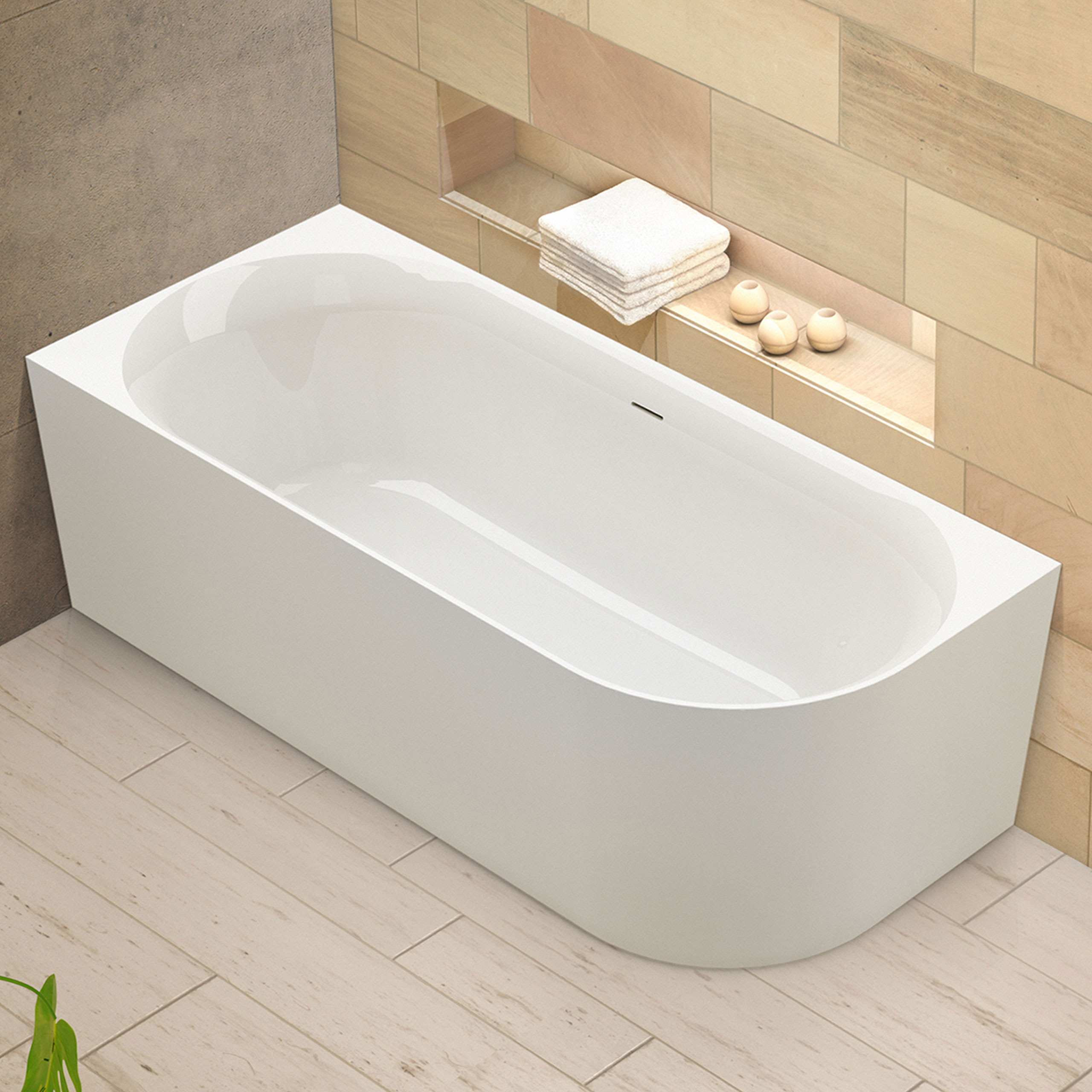 Ottofond Badewanne Mince Corner XS rechts 155 x 80 cm