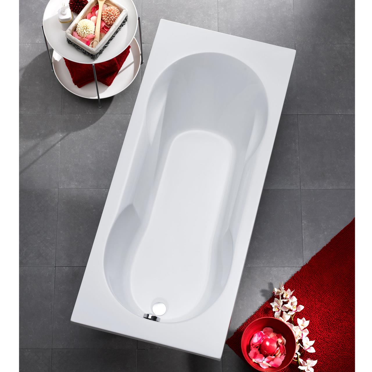 Ottofond Rechteckbadewanne Nixe mit Whirlpoolsystem