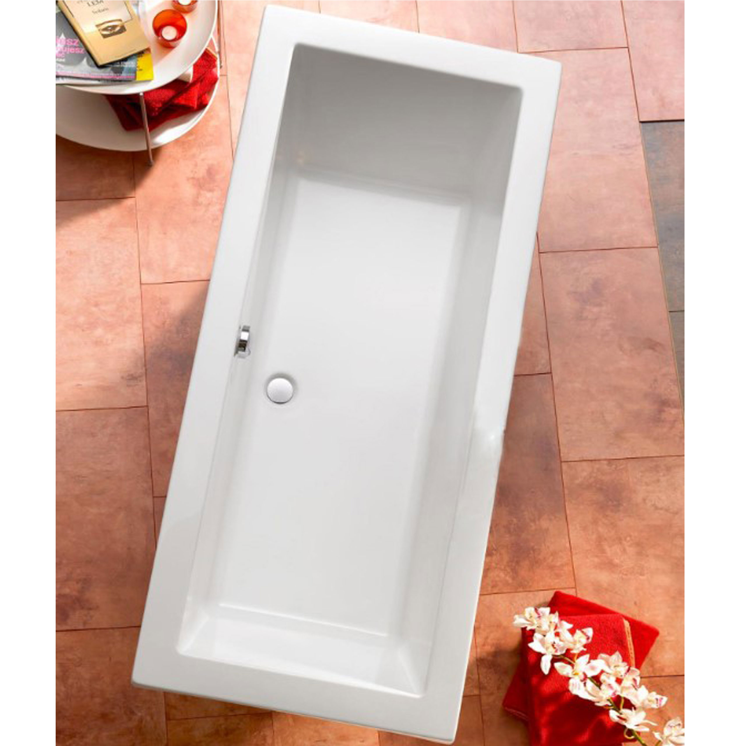 Ottofond Rechteckbadewanne Cubic mit Whirlpoolsystem