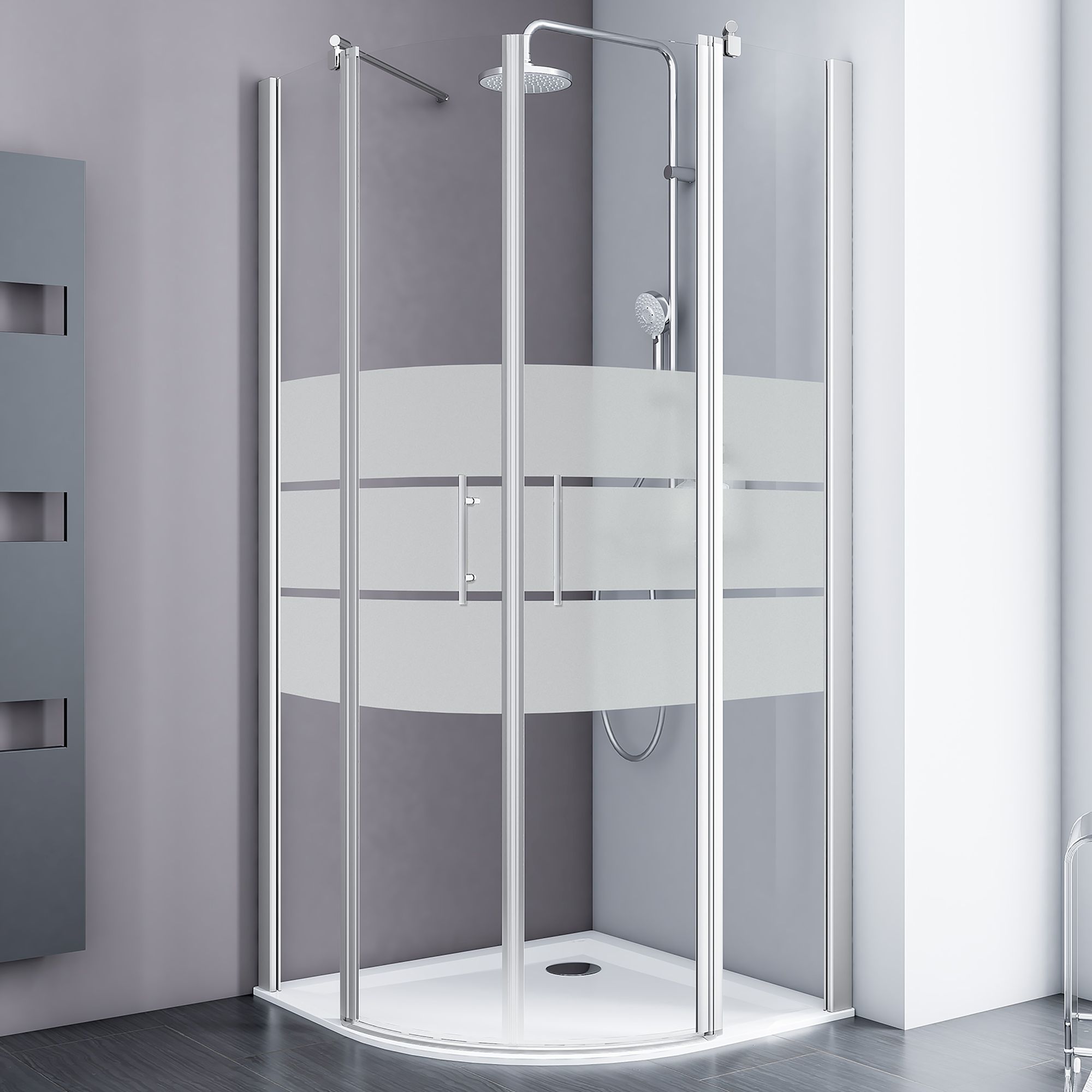 Schulte Alexa Style 2.0 Runddusche, Radius: 550, mit Dekor „Depoli Light“
