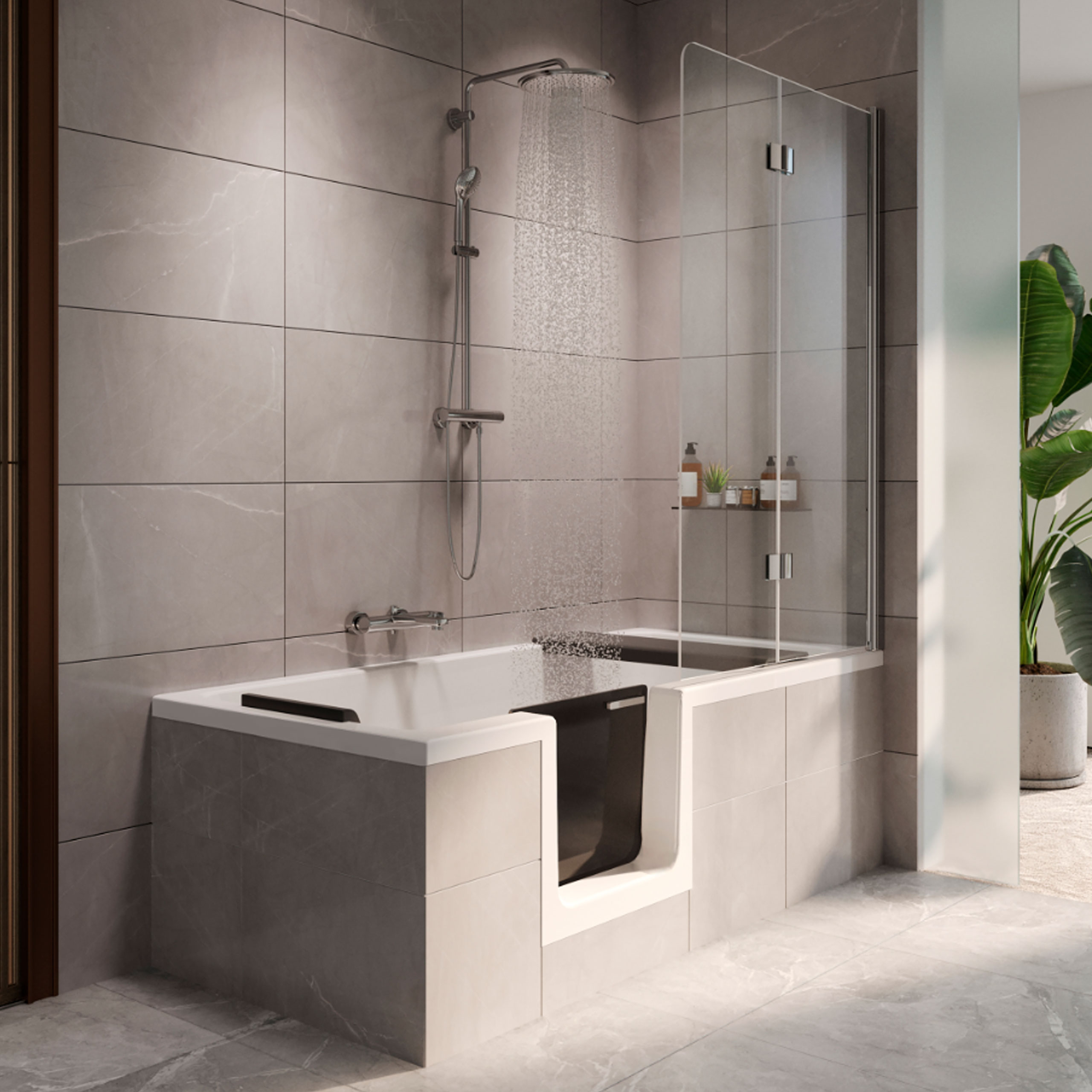 Badewanne mit Tür Loft Easy mit Sitz links verfliesbar