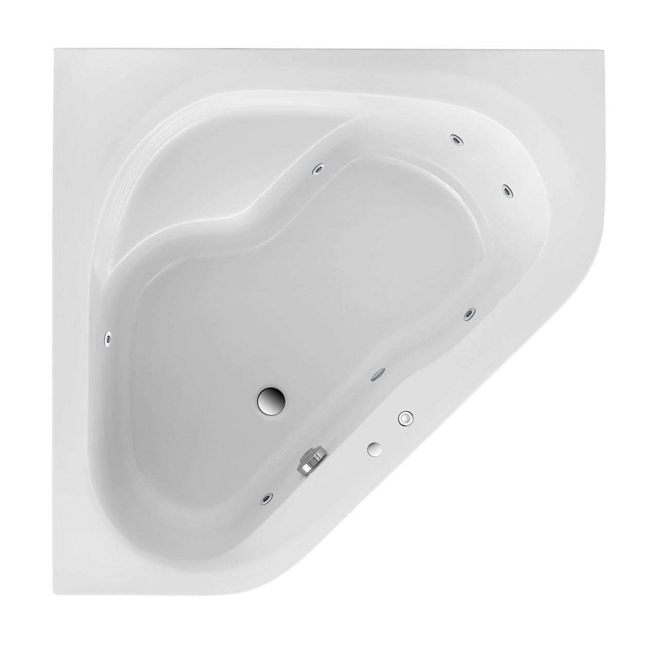 Ottofond Eckbadewanne Ancona mit Whirlpoolsystem VIsion