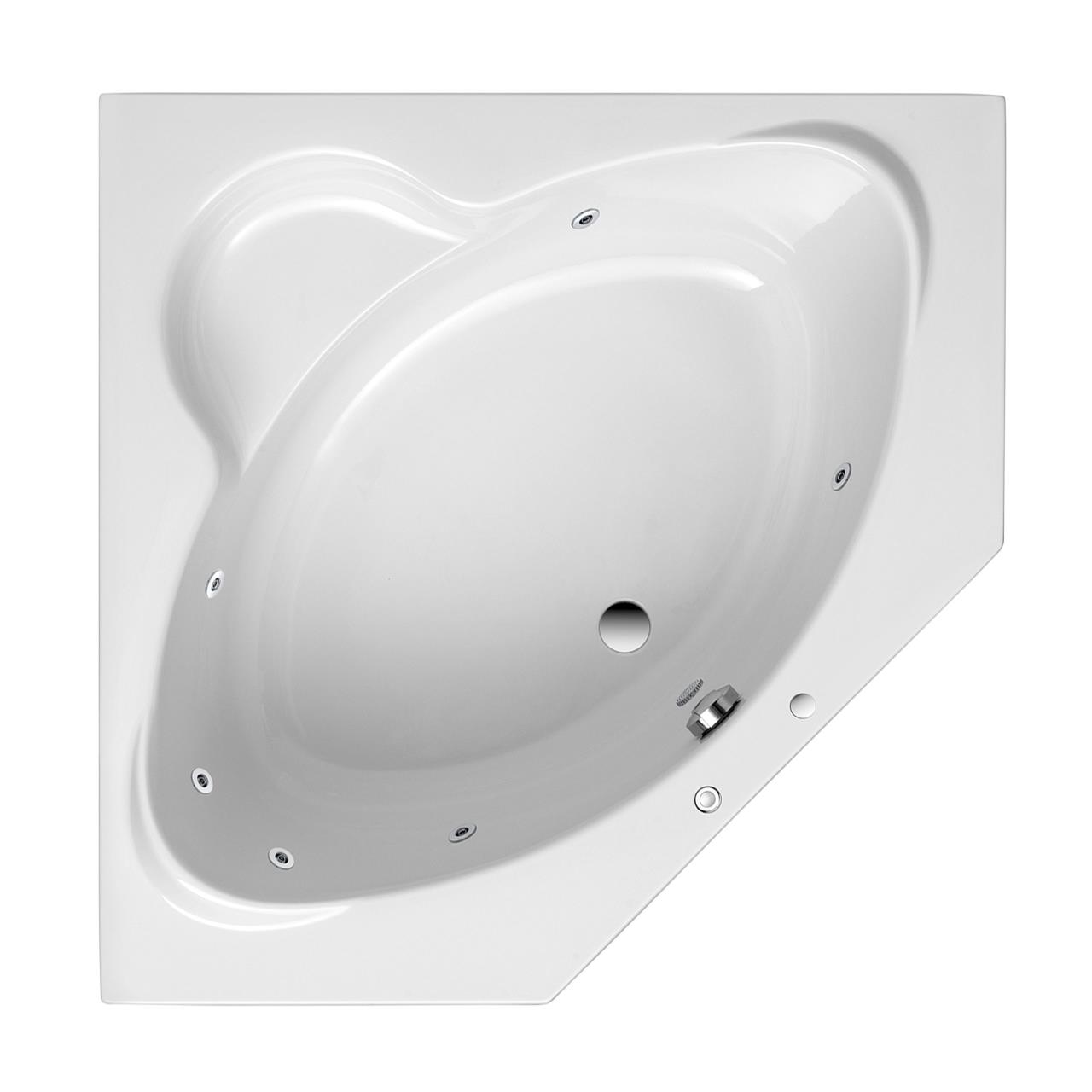 Ottofond Eckbadewanne Miami mit Whirlpoolsystem VIsion