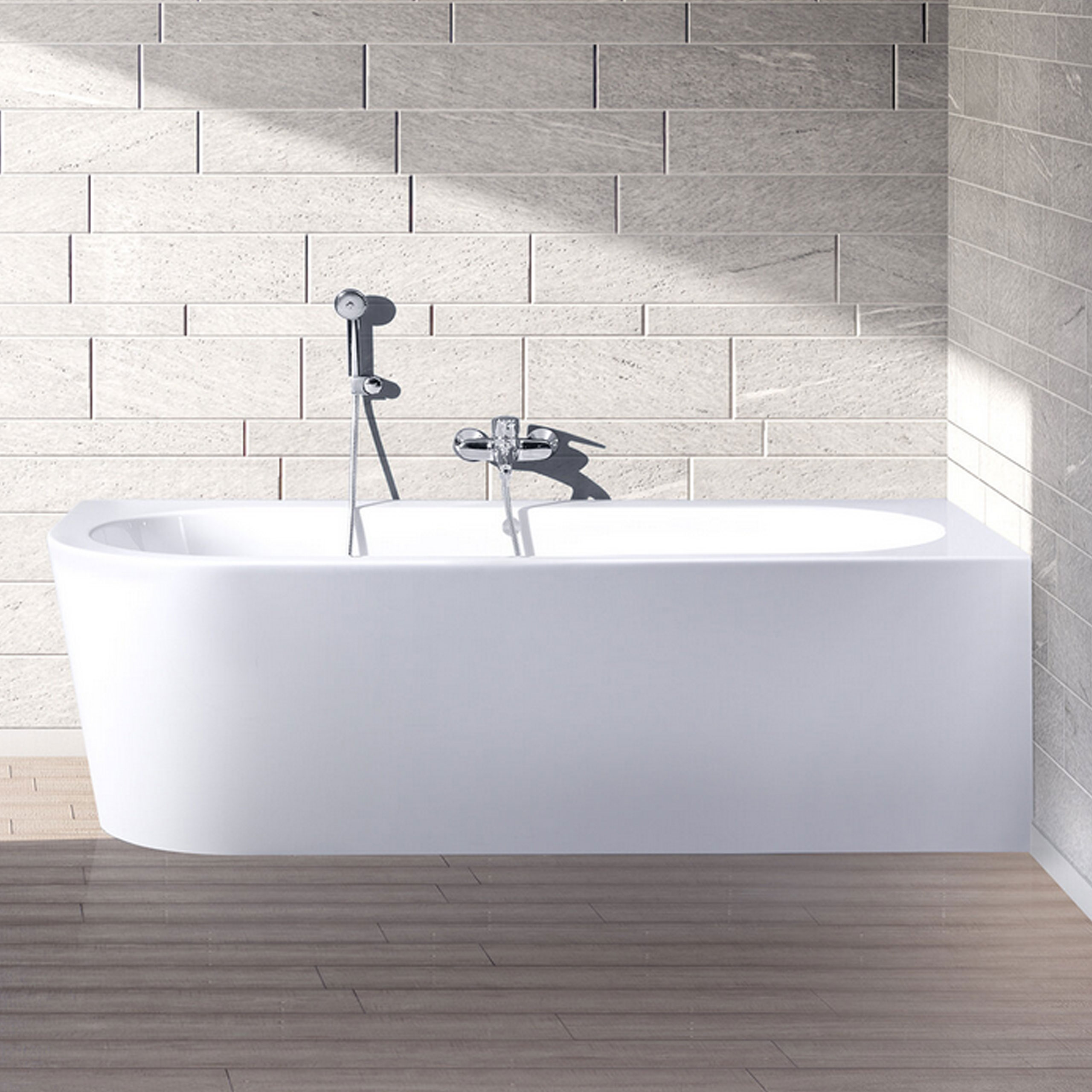 Badfaszination Exclusive freistehende Badewanne Whistler Corner links