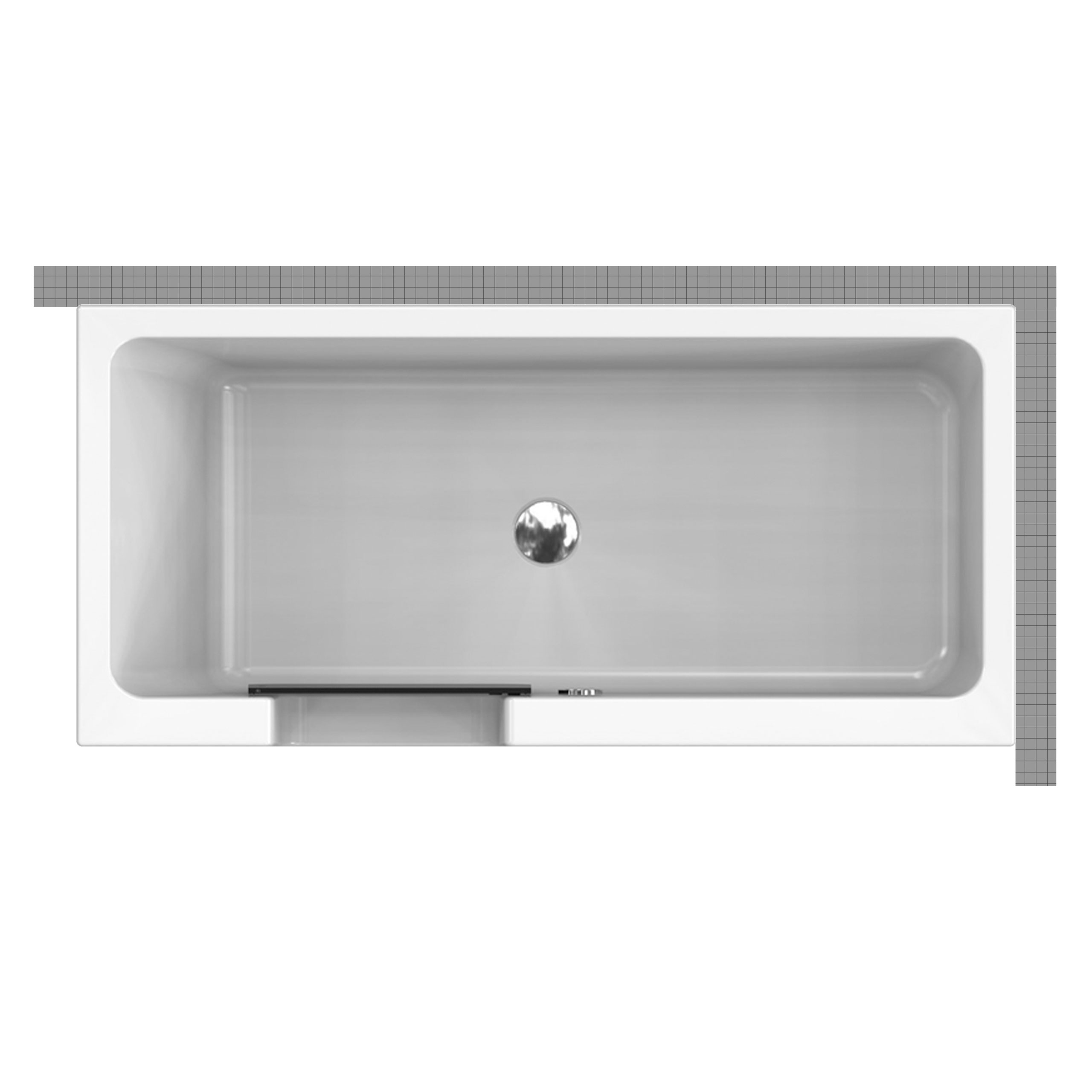 Badewanne mit Tür Loft Easy mit Sitz Schürze links
