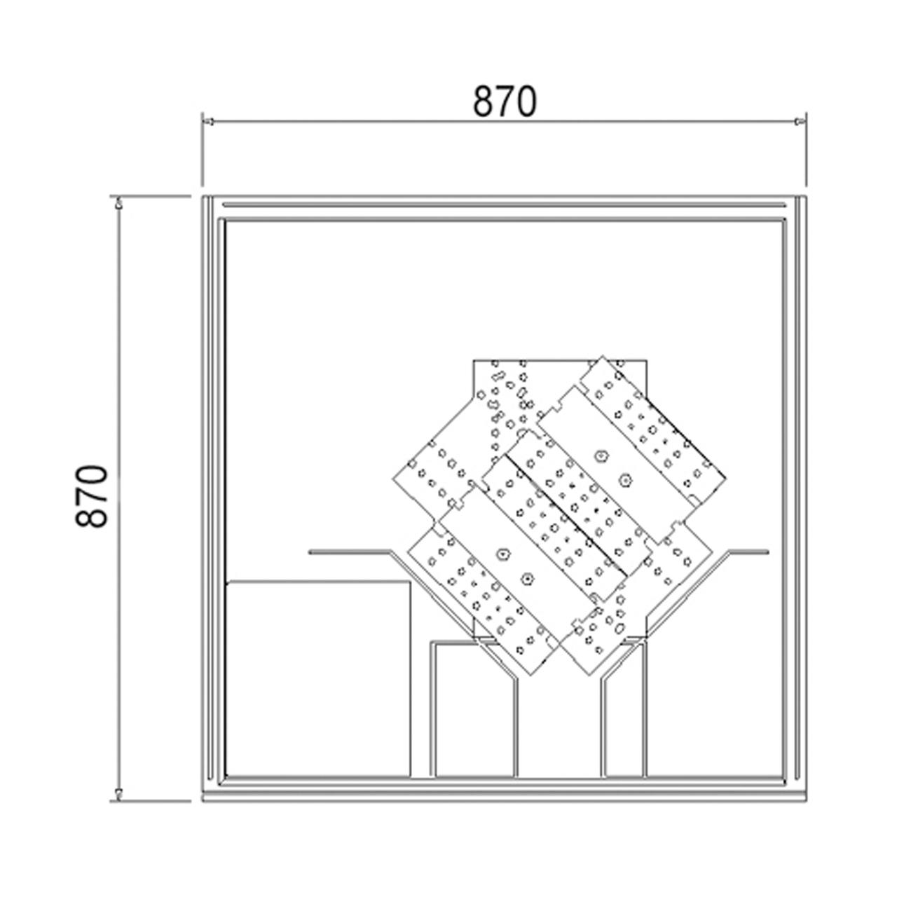 Badfaszination Exclusive Wannenträger zu Duschwanne Caribou 90 x 90