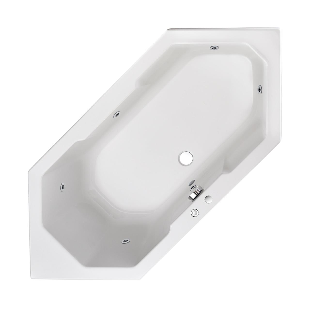 Ottofond Sechseck Badewanne Sierra mit Whirlpoolsystem VIsion