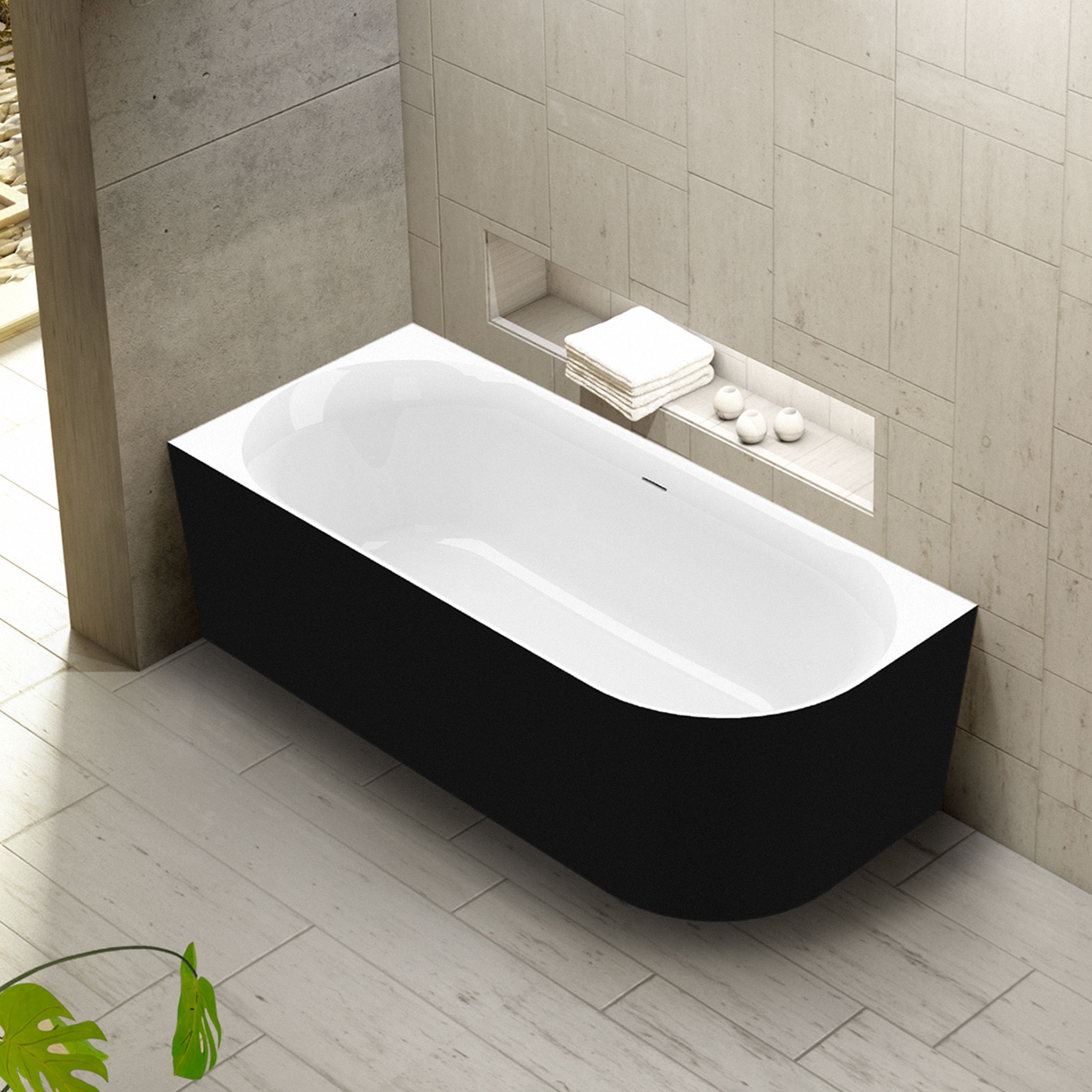 Ottofond Badewanne Mince Corner rechts 180 x 80 cm