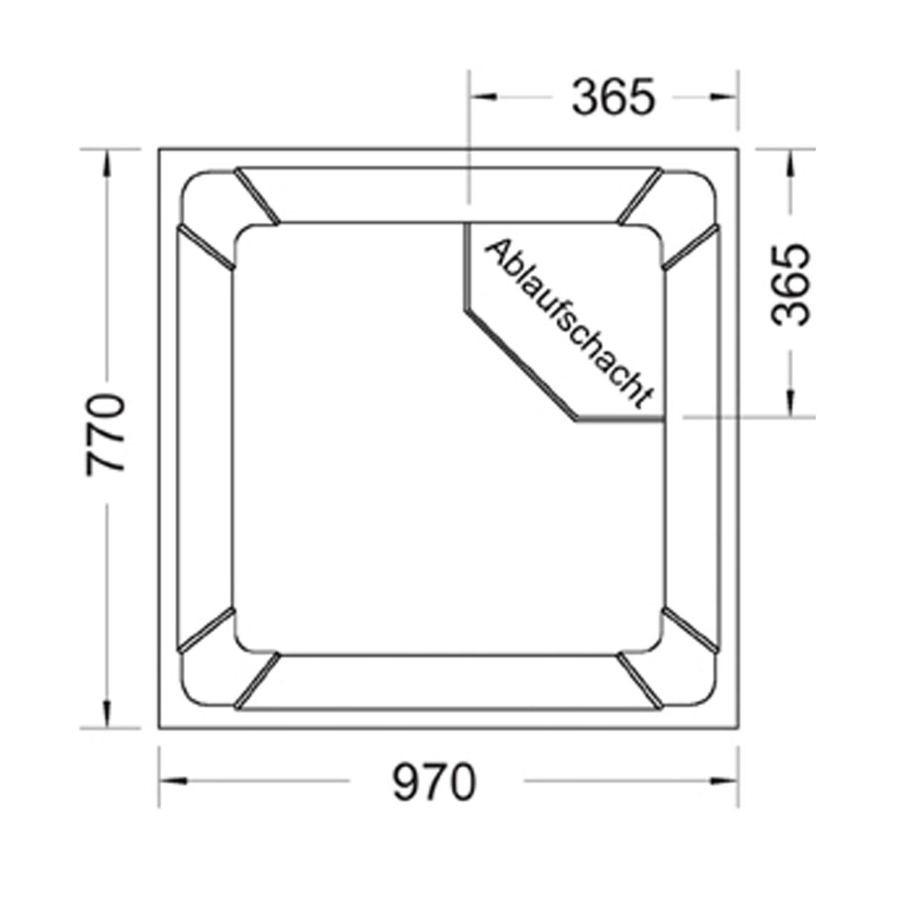 Badfaszination Exclusive Wannenträger zu Duschwanne Cross Lake 100 x 80