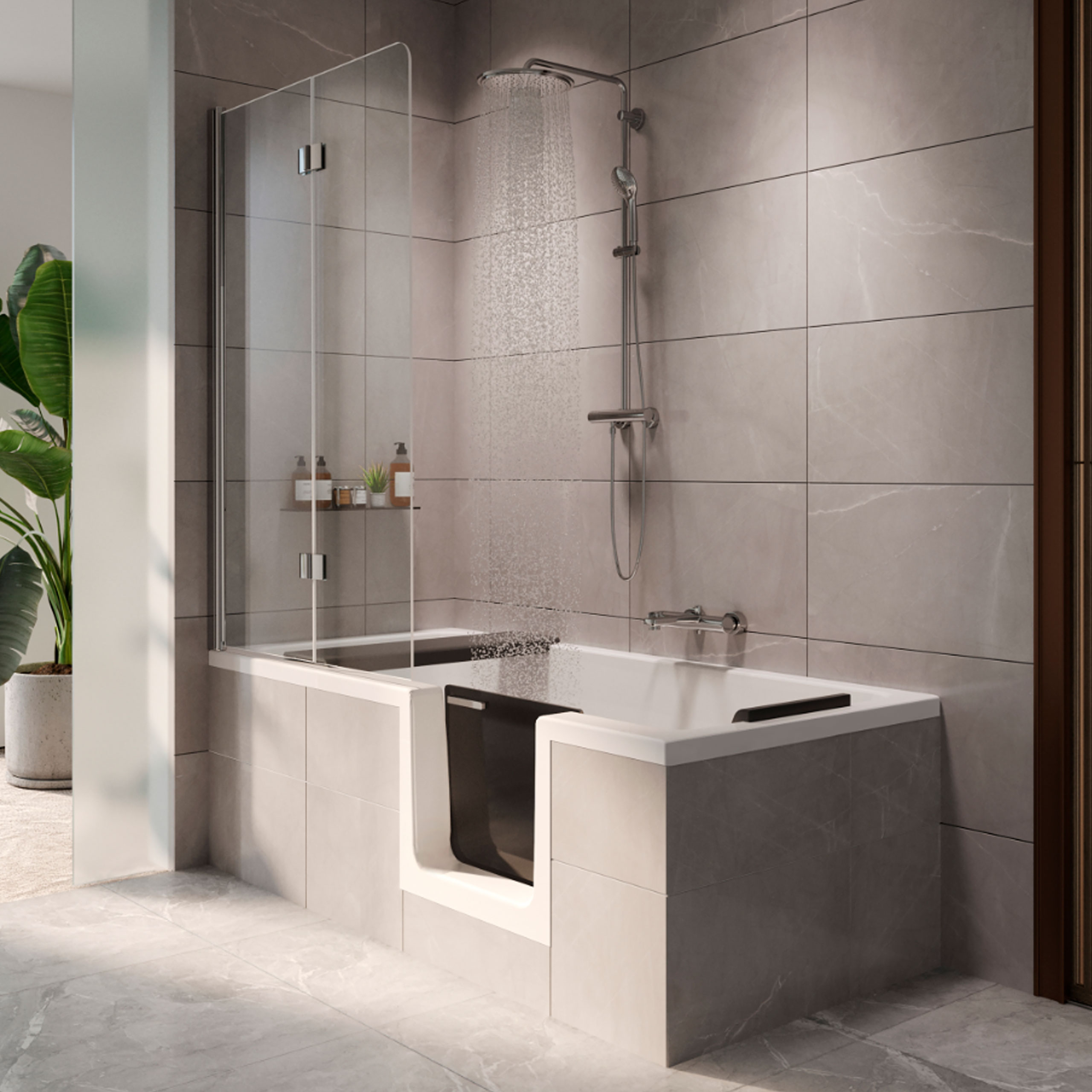 Badewanne mit Tür Loft Easy mit Sitz rechts verfliesbar