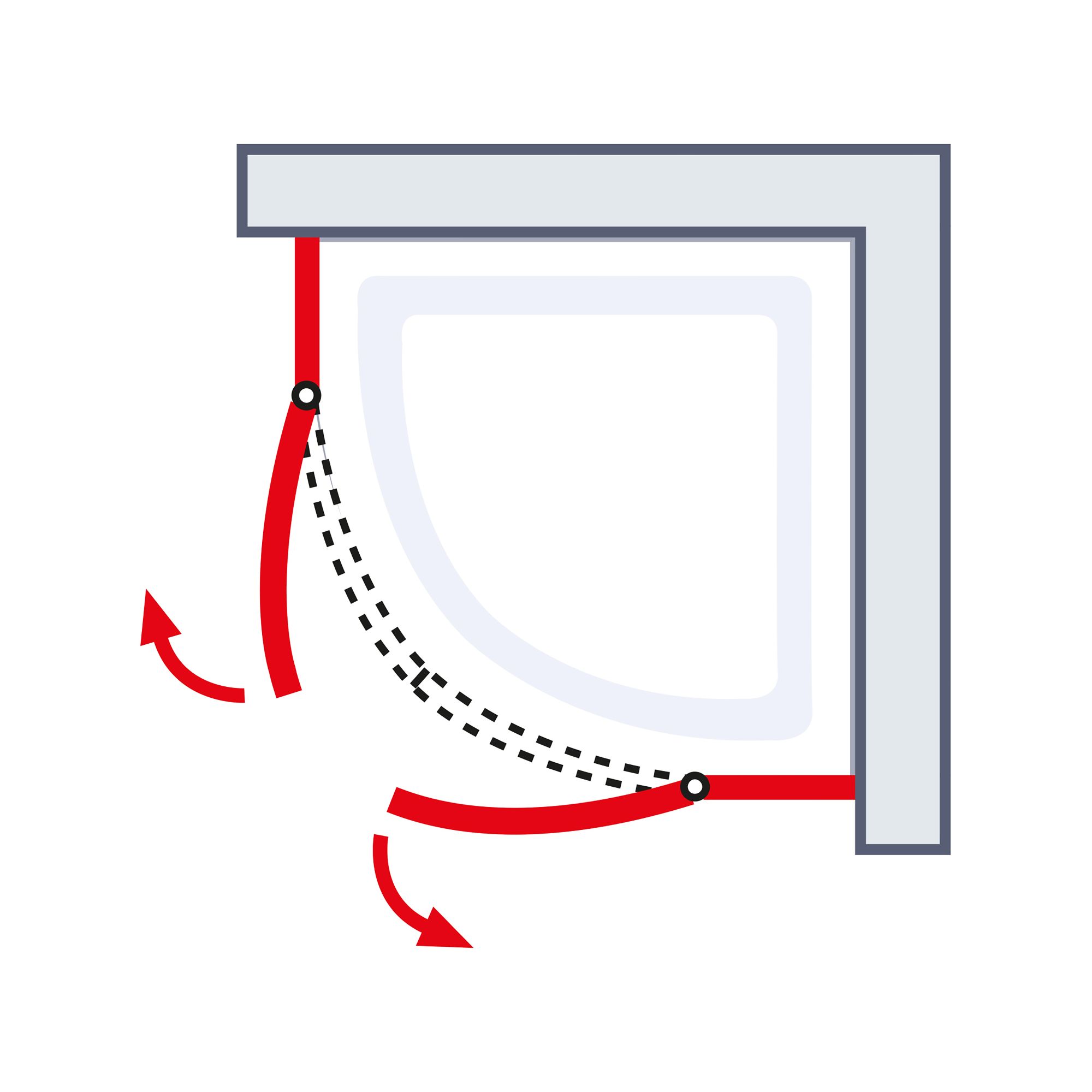 Schulte Alexa Style 2.0 Runddusche, Radius: 550, mit Dekor „Depoli Light“