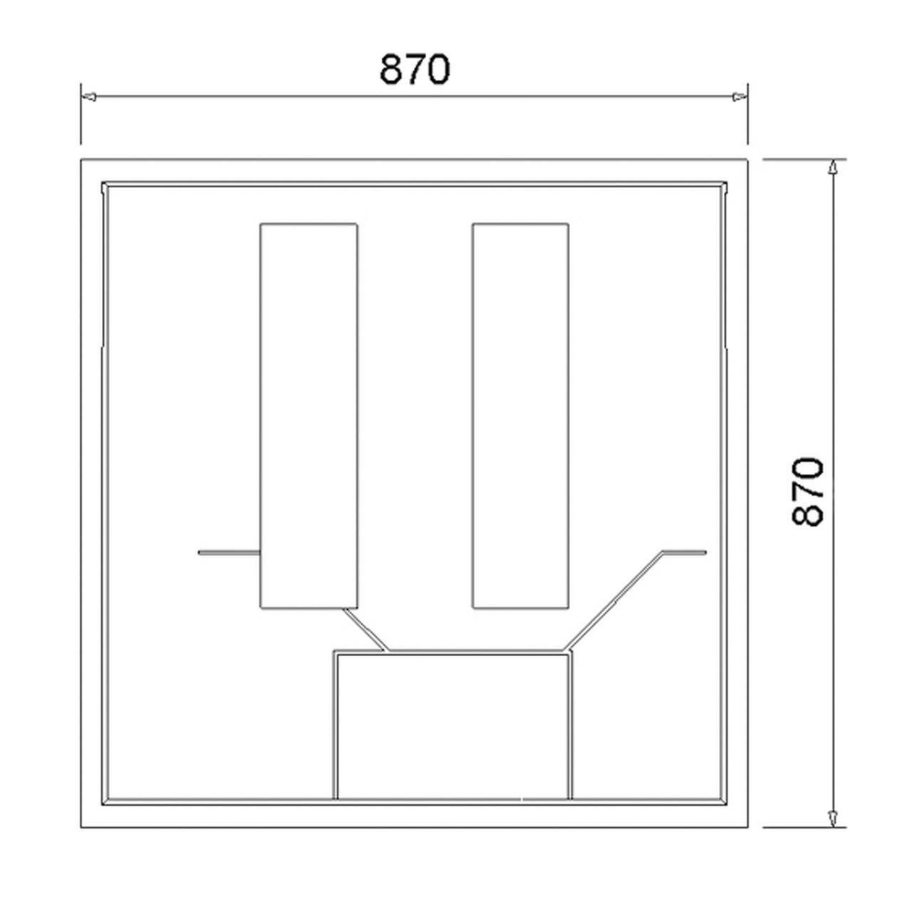 Badfaszination Exclusive Wannenträger zu Duschwanne Belleville 90 x 90